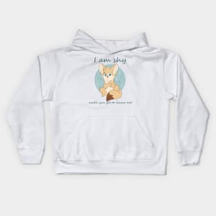 Fennec Fox I'm shy Kids Hoodie